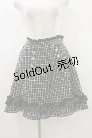 画像: DearMyLoveWhip / ハートビジューツイードスカート 4L ブラック H-26-01-12-061-LO-SK-NS-ZH