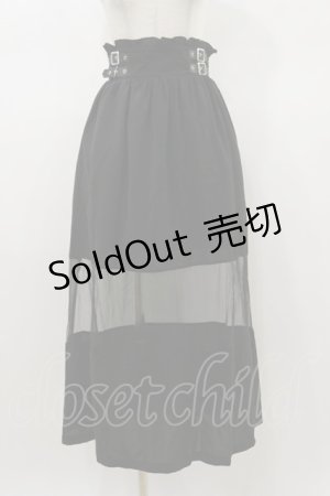 画像: Jamie エーエヌケー / チュール切替スカート M ブラック H-26-01-12-066-LO-SK-NS-ZH