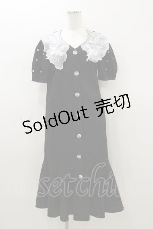 画像: Swankiss / パールボタンワンピース Free ブラック H-26-01-12-076-CA-OP-NS-ZH