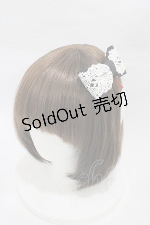 画像: Melody BasKet / レースリボンヘアクリップ  ブラック H-26-01-12-1004-LO-AC-KB-ZH
