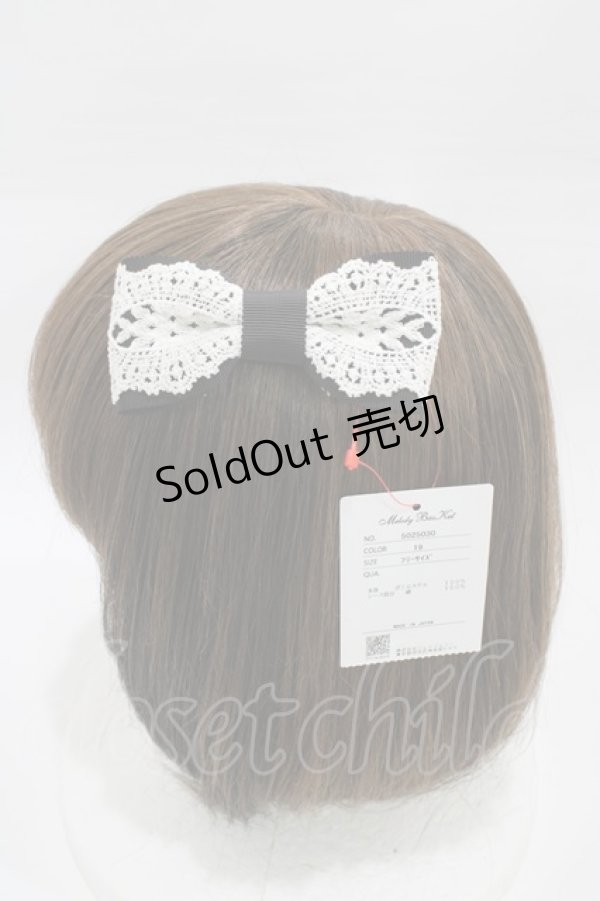 画像2: Melody BasKet / レースリボンヘアクリップ  ブラック H-26-01-12-1004-LO-AC-KB-ZH (2)