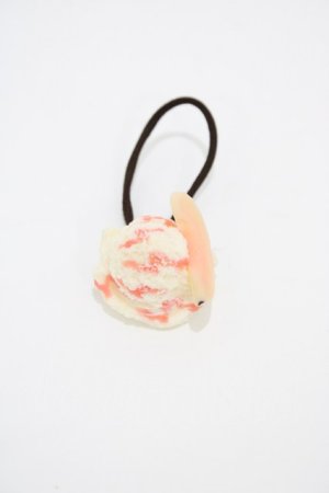 画像: Q-pot. / ピーチアイスクリームヘアゴム  ピーチ H-26-01-12-1009-QP-AC-KB-ZH