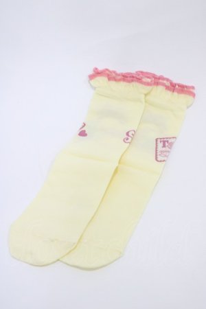 画像: Shirley Temple / アルファベットカードソックス 22-24cm クリーム H-26-01-12-1014-ET-ZA-KB-ZH