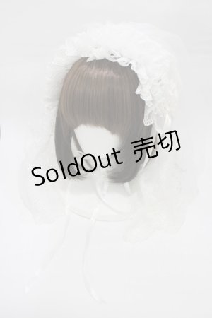 画像: Triple fortune / ヴェールヘッドドレス  ホワイト H-26-01-12-1015-EL-AC-KB-ZH