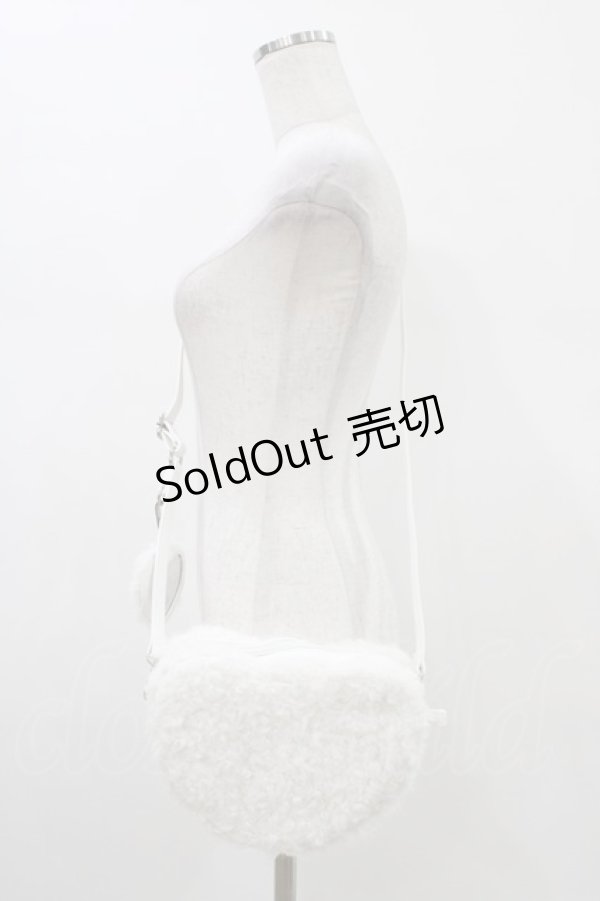 画像1: merry jenny / fluffy heart bag  オフホワイト H-26-01-12-1021-LO-BG-KB-ZH (1)