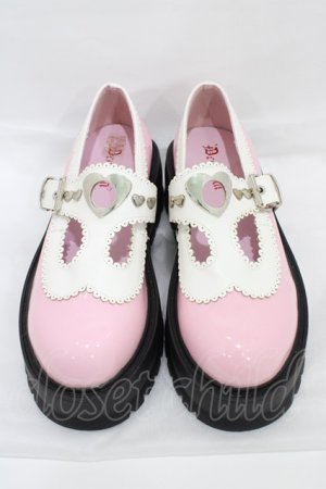 画像: Demonia / SLACKER-23厚底シューズ US10(約26~26.5cm) ピンク H-26-01-12-1003-PU-SH-KB-ZH