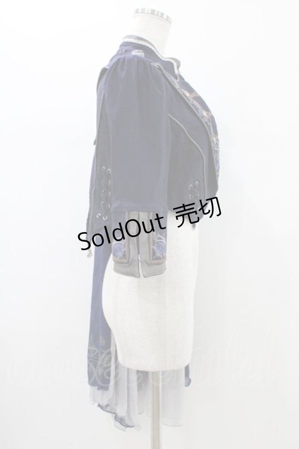 画像3: Ozz oneste / 青薔薇マント付ジャケット  ネイビー H-26-01-12-1023-OO-JA-KB-ZH (3)