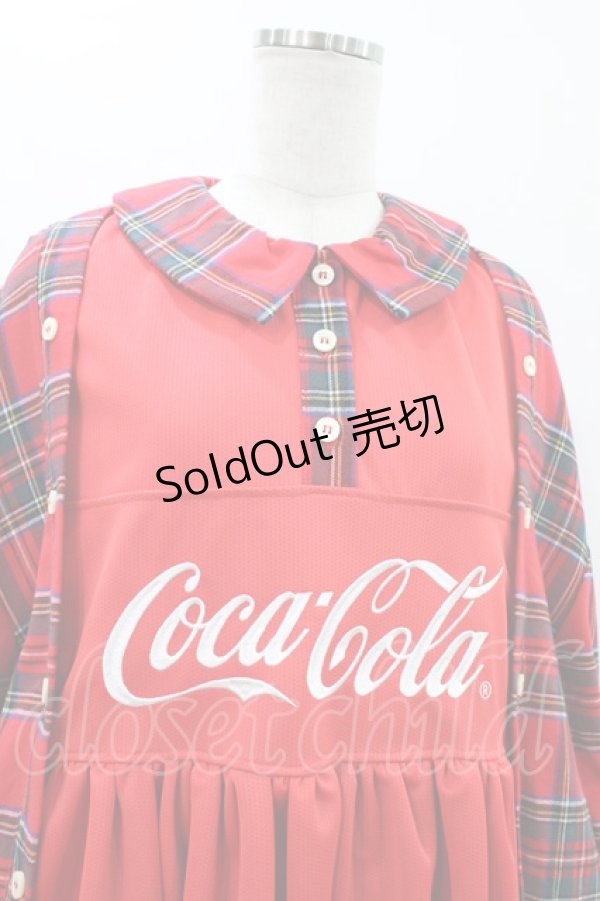 画像4: HEIHEI / Coca-Cola限定ワンピース  レッド H-26-01-12-1026-PU-OP-KB-ZH (4)