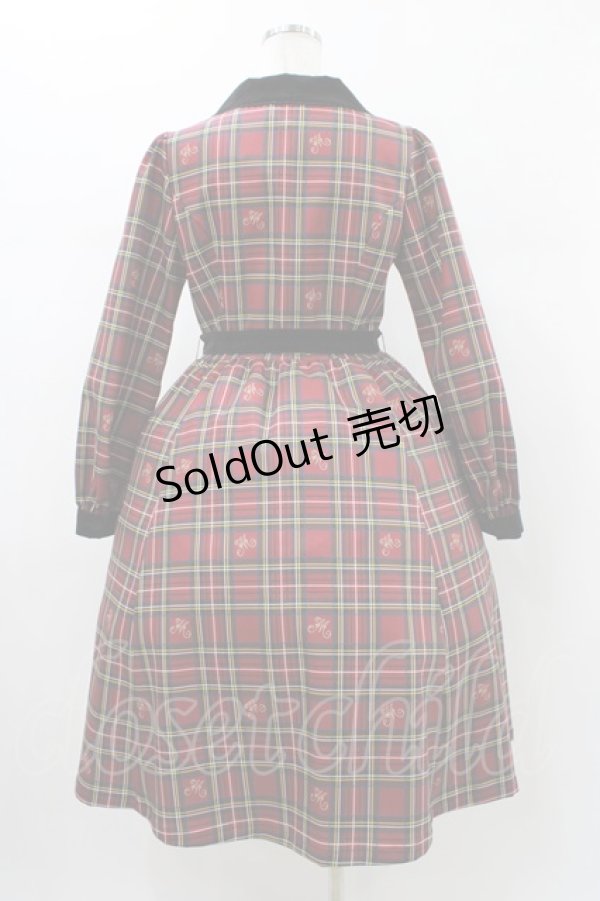 画像2: Melody BasKet / ノーブルタータンワンピース  レッド H-26-01-12-1027-LO-OP-KB-ZH (2)