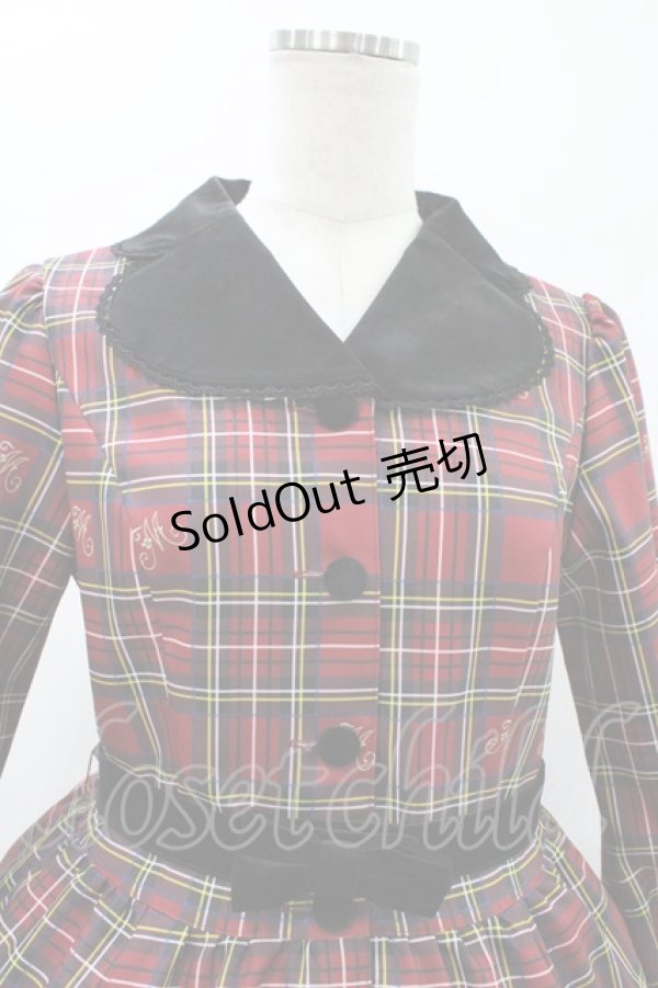 画像4: Melody BasKet / ノーブルタータンワンピース  レッド H-26-01-12-1027-LO-OP-KB-ZH (4)