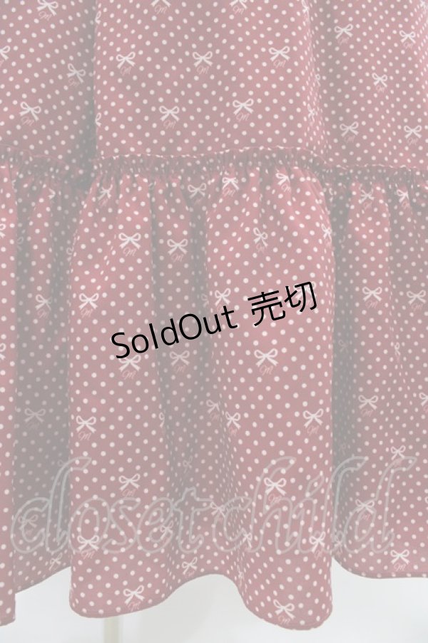 画像5: Melody BasKet / Little dot Ribbonレース襟ワンピース L レッド H-26-01-12-1028-LO-OP-KB-ZH (5)