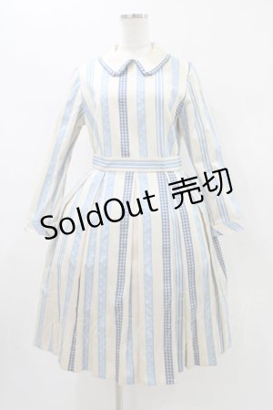 画像: Jane Marple / Ribbon jacquard stripeのドミトリードレス M アイボリー H-26-01-12-1029-JM-OP-KB-ZH