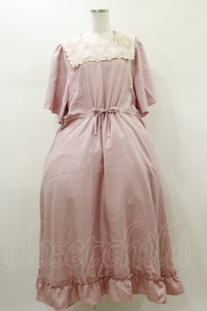 画像: m petit by misako / TT*AOKレースセーラーワンピース 4L ピンク H-26-01-12-084-LO-OP-NS-ZH