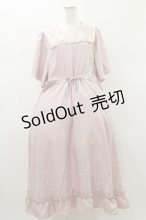 画像: m petit by misako / TT*AOKレースセーラーワンピース 4L ピンク H-26-01-12-084-LO-OP-NS-ZH