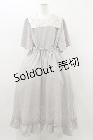 画像: m petit by misako / TT*AOKレースセーラーワンピース 4L グレー H-26-01-12-085-LO-OP-NS-ZH