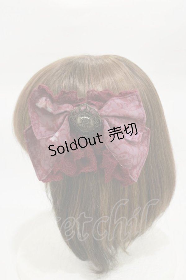 画像1: ALICE and the PIRATES / 薔薇の葬列〜宵闇に咲くアリア〜柄バレッタ  ボルドー H-26-01-12-012-PA-AC-NS-ZH (1)