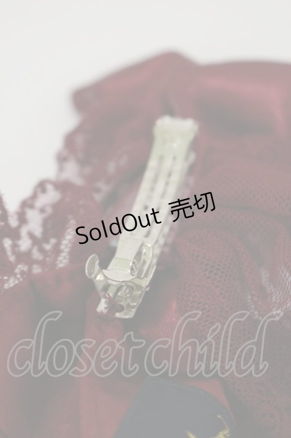 画像2: ALICE and the PIRATES / 薔薇の葬列〜宵闇に咲くアリア〜柄バレッタ  ボルドー H-26-01-12-012-PA-AC-NS-ZH (2)