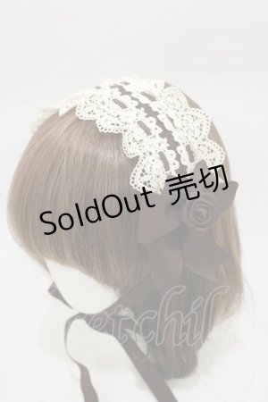 画像: Innocent World / ローズリボンヘッドドレス  ショコラ H-26-01-12-002-IW-AC-NS-ZH