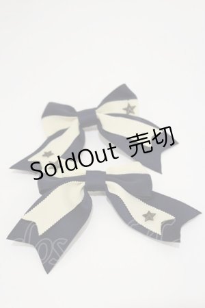 画像: Innocent World / 星のカシメツインリボンクリップ  ネイビー H-26-01-12-003-IW-AC-NS-ZH