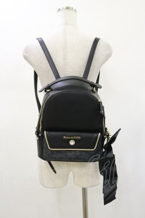 画像: Maison de FLEUR / オトナカワイイリボンリュック  ブラック H-26-01-12-025-LO-BG-NS-ZH