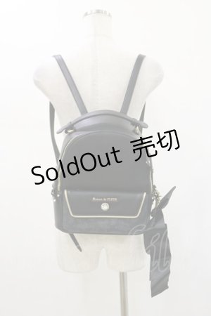 画像: Maison de FLEUR / オトナカワイイリボンリュック  ブラック H-26-01-12-025-LO-BG-NS-ZH