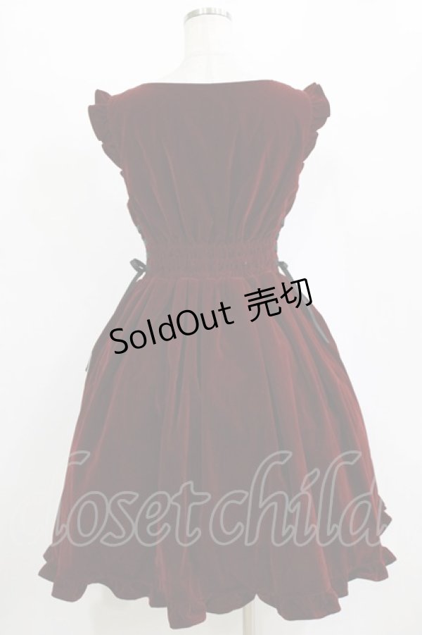 画像3: axes femme POETIQUE / サイドレースアップジャンドレ M ワイン H-26-01-13-003-AX-OP-NS-ZH (3)