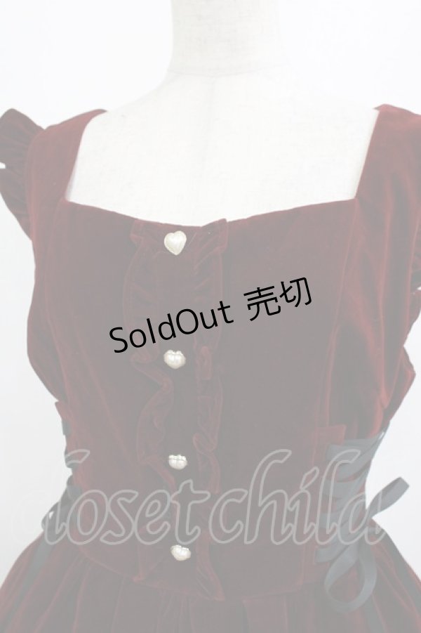 画像4: axes femme POETIQUE / サイドレースアップジャンドレ M ワイン H-26-01-13-003-AX-OP-NS-ZH (4)