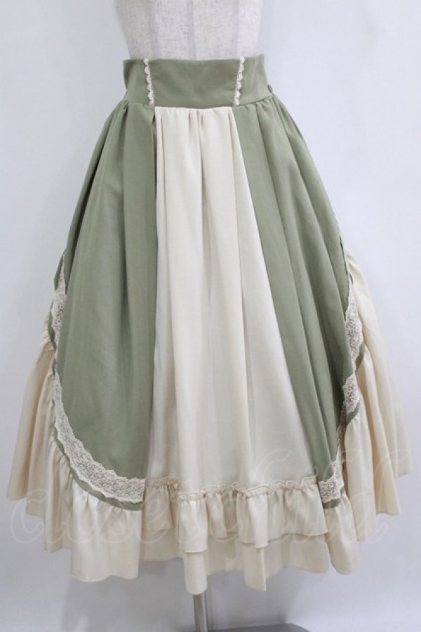 画像1: axes femme Kawaii / マリアンヌスカート M グリーン H-26-01-13-032-AX-SK-NS-ZH (1)