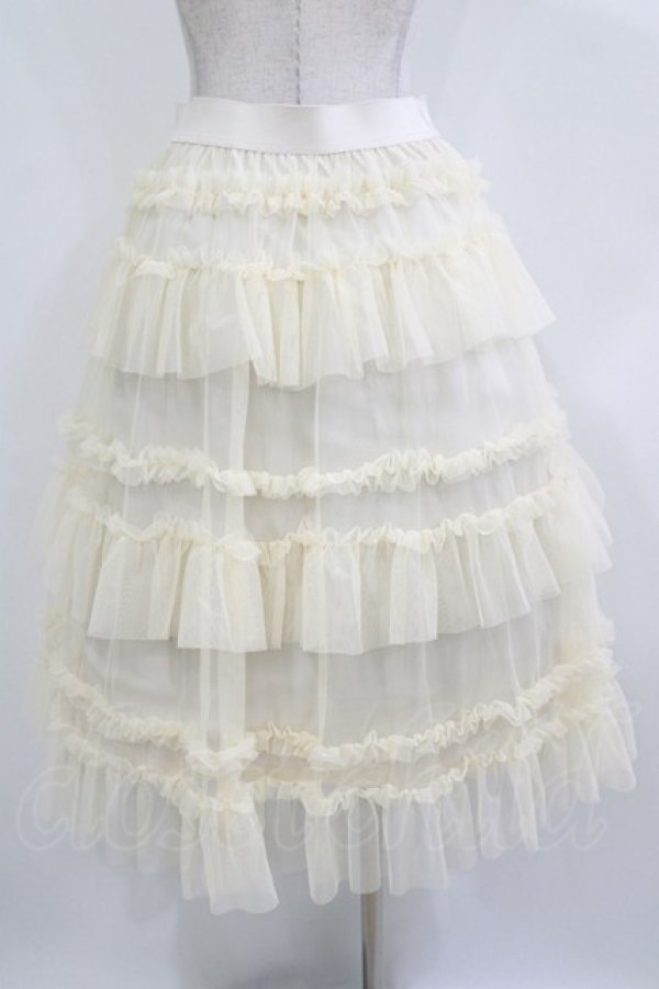 画像3: FLC / 星名桜子 チュールスカート M アイボリー H-26-01-13-034-LO-SK-NS-ZH (3)