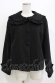画像1: axes femme Kawaii / フリルカラーショートコート M ブラック H-26-01-13-035-AX-CO-NS-ZH (1)