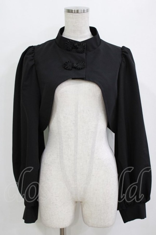 画像1: axes femme Kawaii / シノワズリボレロジャケット M ブラック H-26-01-13-038-AX-TO-NS-ZH (1)