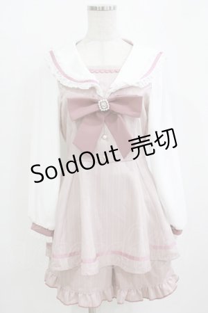 画像: LIZ LISA / セーラーカラーセットアップ Free ピンク H-26-01-13-040-LO-OP-NS-ZH