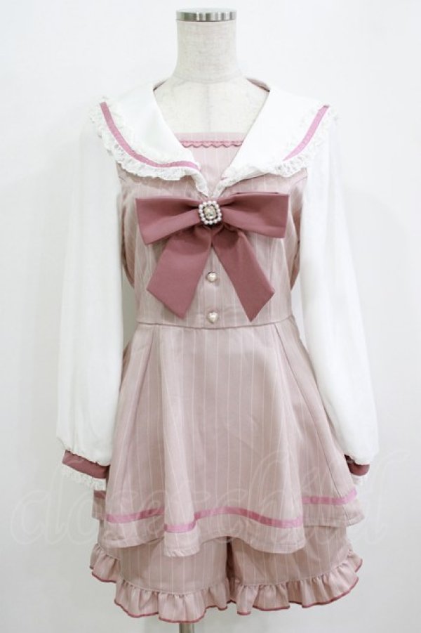 画像1: LIZ LISA / セーラーカラーセットアップ Free ピンク H-26-01-13-040-LO-OP-NS-ZH (1)