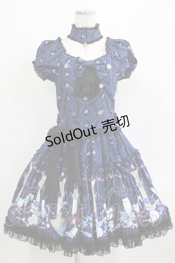 画像1: metamorphose / Masquerade Ladyワンピース Free ネイビー H-26-01-13-005-ME-OP-NS-ZH (1)