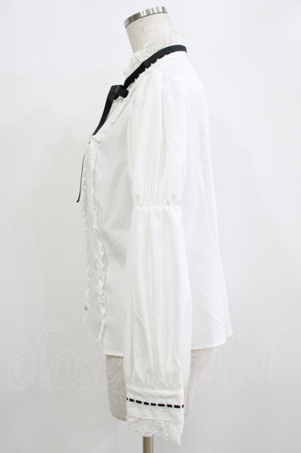 画像2: Eri Aino's Collection / シャーロットの水曜日ブラウス M オフ/ブラック H-26-01-13-045-PU-BL-NS-ZH (2)