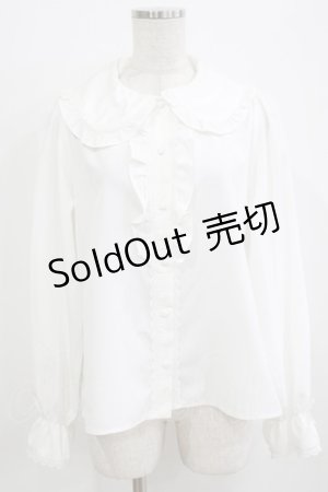 画像: m petit by misako / AM マルエリフリルブラウス M オフ H-26-01-13-047-LO-BL-NS-ZH