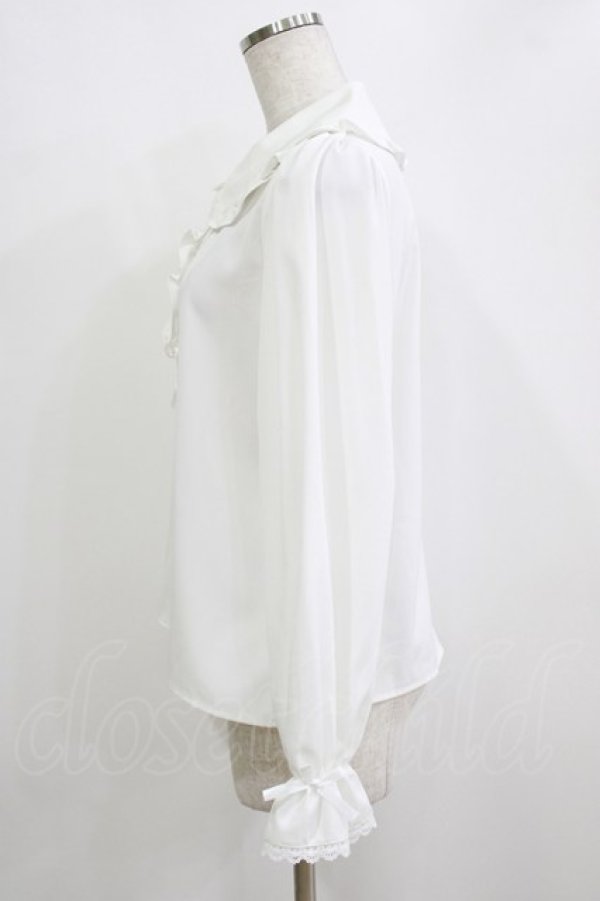 画像2: m petit by misako / AM マルエリフリルブラウス M オフ H-26-01-13-047-LO-BL-NS-ZH (2)