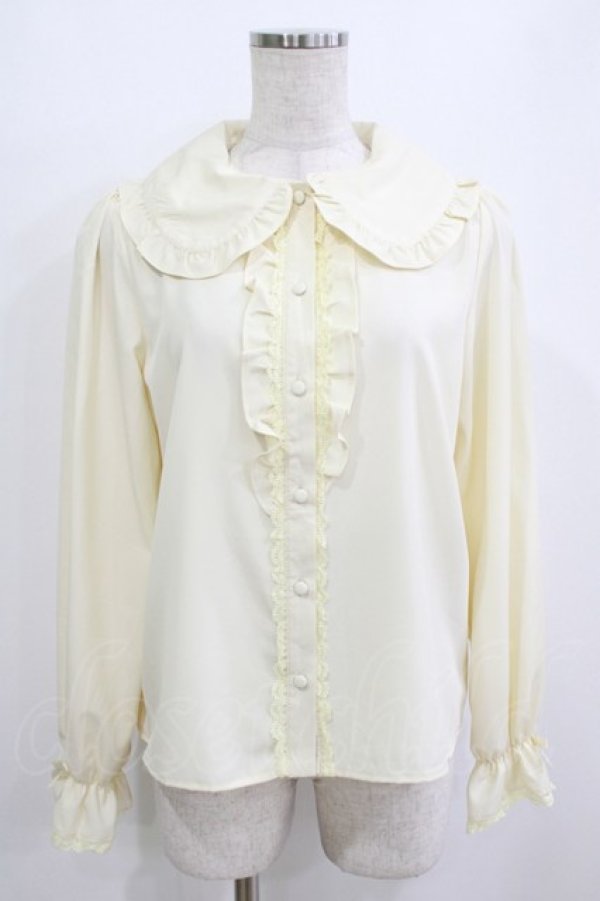 画像1: m petit by misako / AM マルエリフリルブラウス M アイボリー H-26-01-13-048-LO-BL-NS-ZH (1)