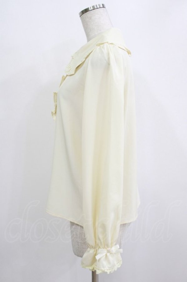 画像2: m petit by misako / AM マルエリフリルブラウス M アイボリー H-26-01-13-048-LO-BL-NS-ZH (2)