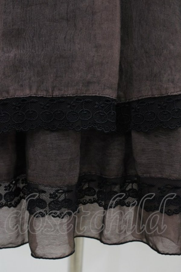 画像3: MIHO MATSUDA / チェリーレーススカート  ボルドー H-26-01-13-1031-GO-SK-KB-ZH (3)