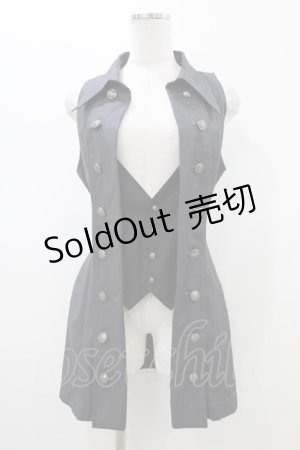 画像: PUTUMAYO / ストライプロングベスト  グレー H-26-01-13-1035-PT-TO-KB-ZH