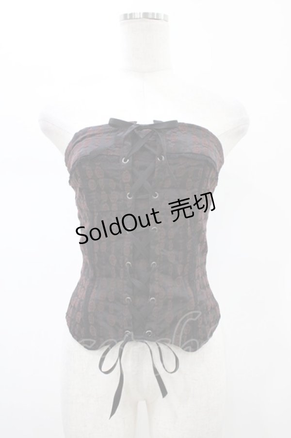 画像1: MIHO MATSUDA / ローズジャガードビスチェ  ボルドー H-26-01-13-1037-GO-TO-KB-ZH (1)