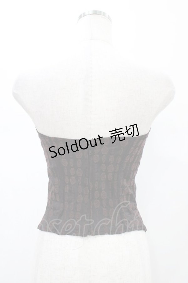 画像2: MIHO MATSUDA / ローズジャガードビスチェ  ボルドー H-26-01-13-1037-GO-TO-KB-ZH (2)