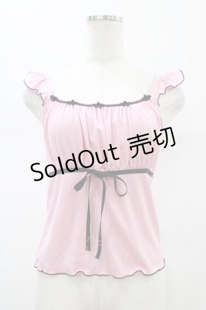 画像: MILK / ギャザーリボンキャミ  ピンク H-26-01-13-1038-ML-TO-KB-ZH