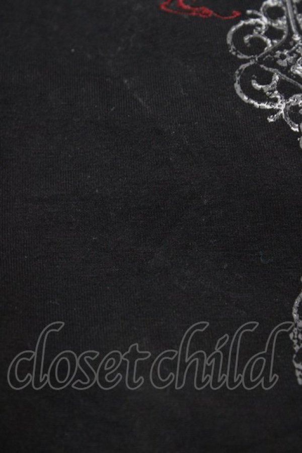 画像3: Ozz Croce / プリント刺繍カットソー  ブラック H-26-01-13-1053-OO-TO-KB-ZH (3)