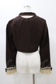 画像2: MARBLE / パイピング飾りエンブレムショートジャケット  ブラウン H-26-01-13-1056-GO-JA-KB-ZH (2)
