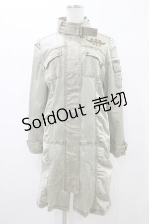 画像: ALGONQUINS / ミリタリー風ロングジャケット  カーキ H-26-01-13-1062-AL-JA-KB-ZH