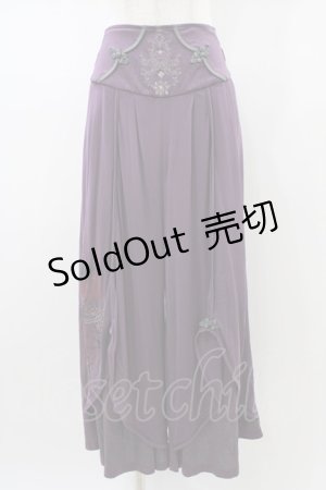 画像: Ozz oneste / 和チャイナワイドパンツ  パープル H-26-01-13-1010-OO-PA-KB-ZH