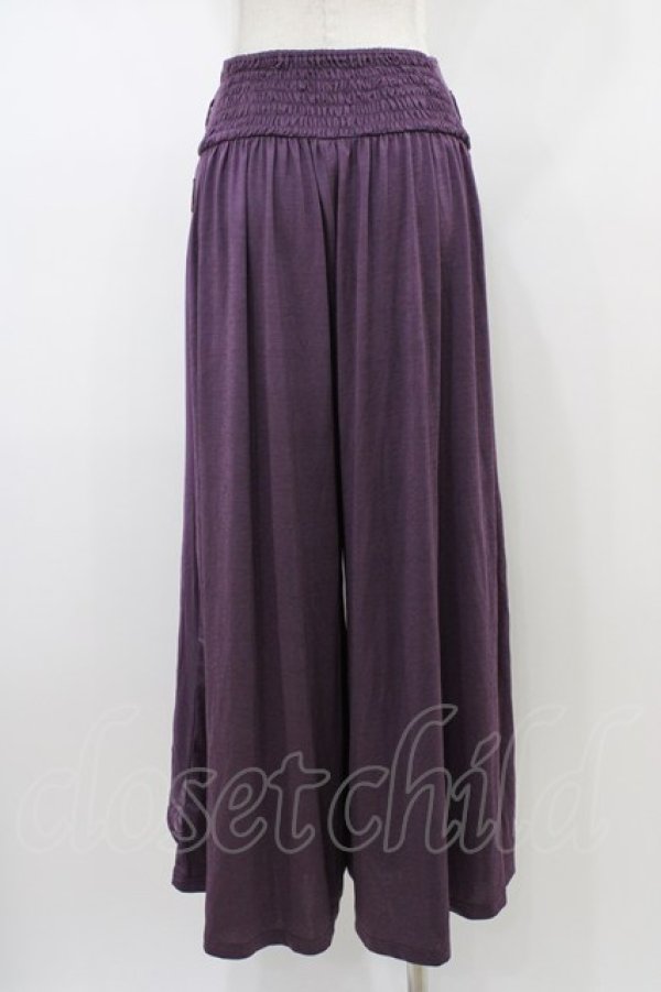 画像2: Ozz oneste / 和チャイナワイドパンツ  パープル H-26-01-13-1010-OO-PA-KB-ZH (2)