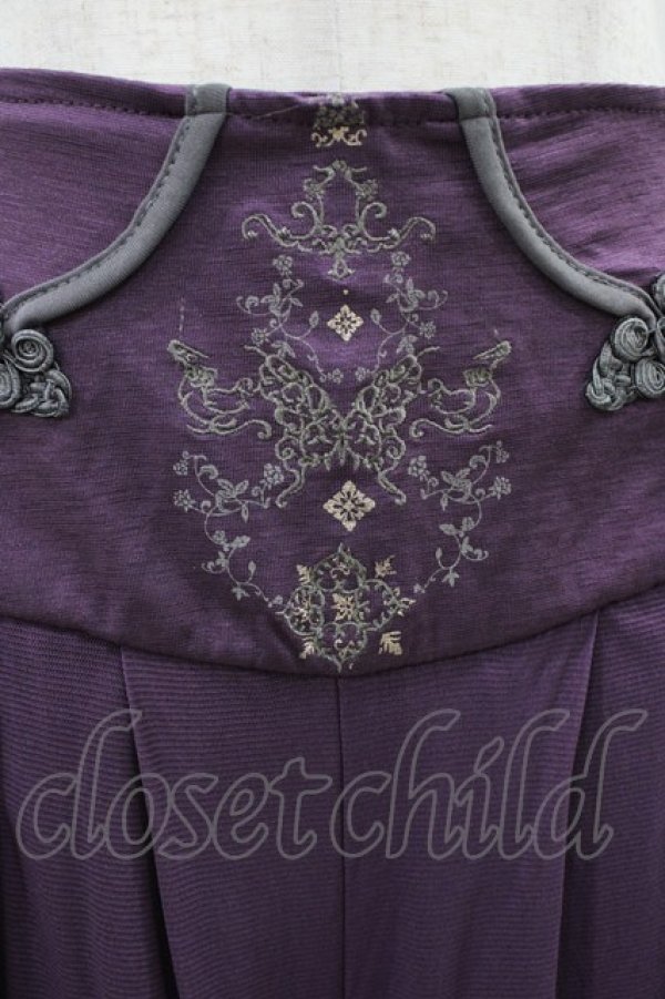 画像3: Ozz oneste / 和チャイナワイドパンツ  パープル H-26-01-13-1010-OO-PA-KB-ZH (3)